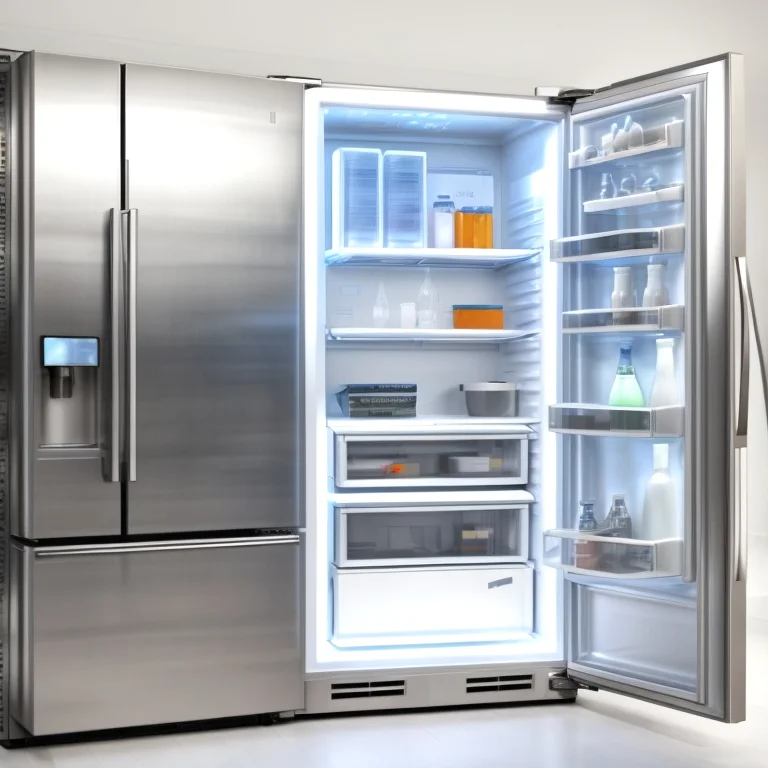 冷蔵庫に設置されたAI温度センサーの画像